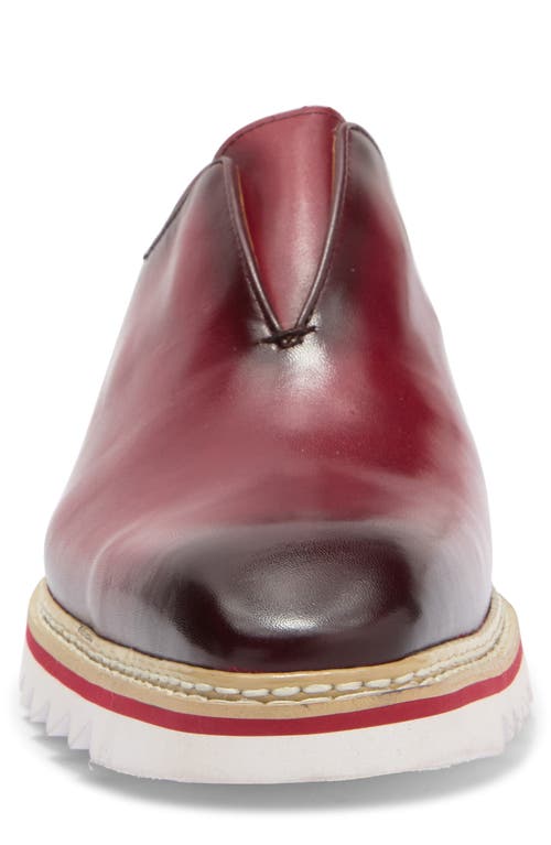 Maison Forte Avalon Wholecut Slip-on In Burgundy