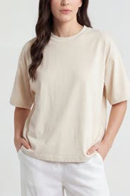 Solomon & Sage Cotton Relax Crewneck Dropshoulder T-shirt