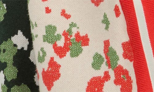 Saachi Two-tone Floral Cardigan In Multi