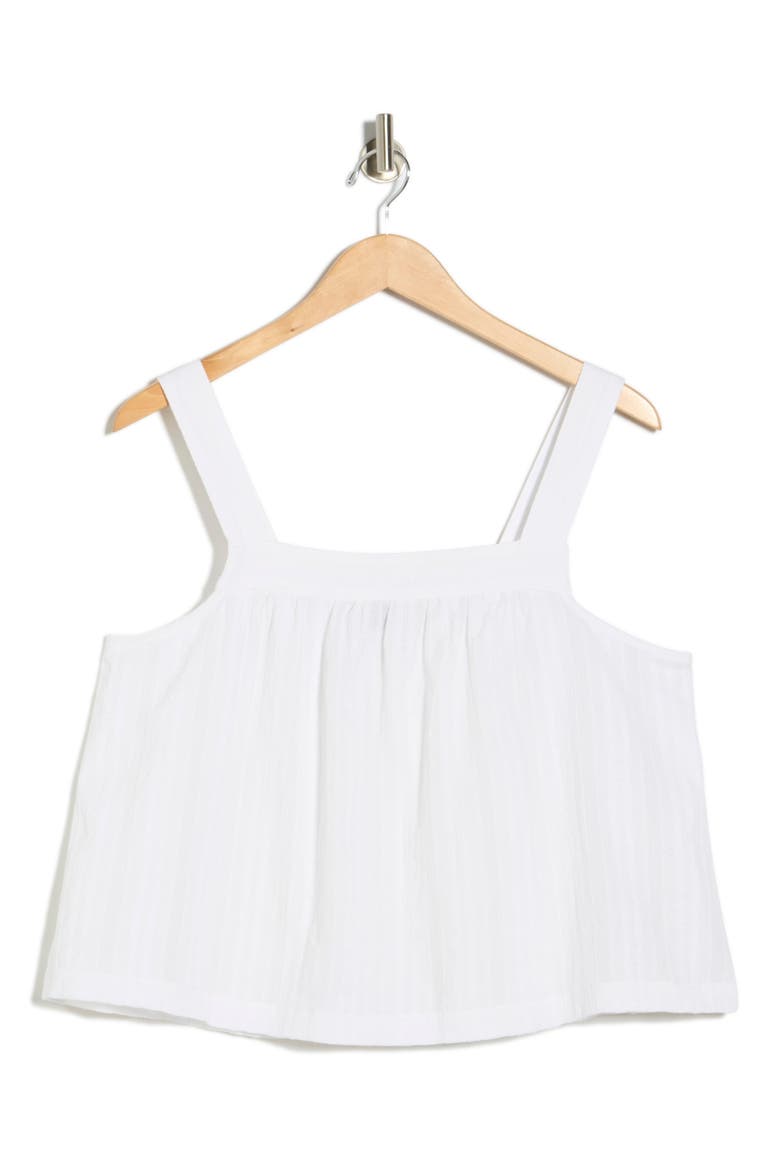 Jacquard Woven Tank, Alternate, color, WHITE