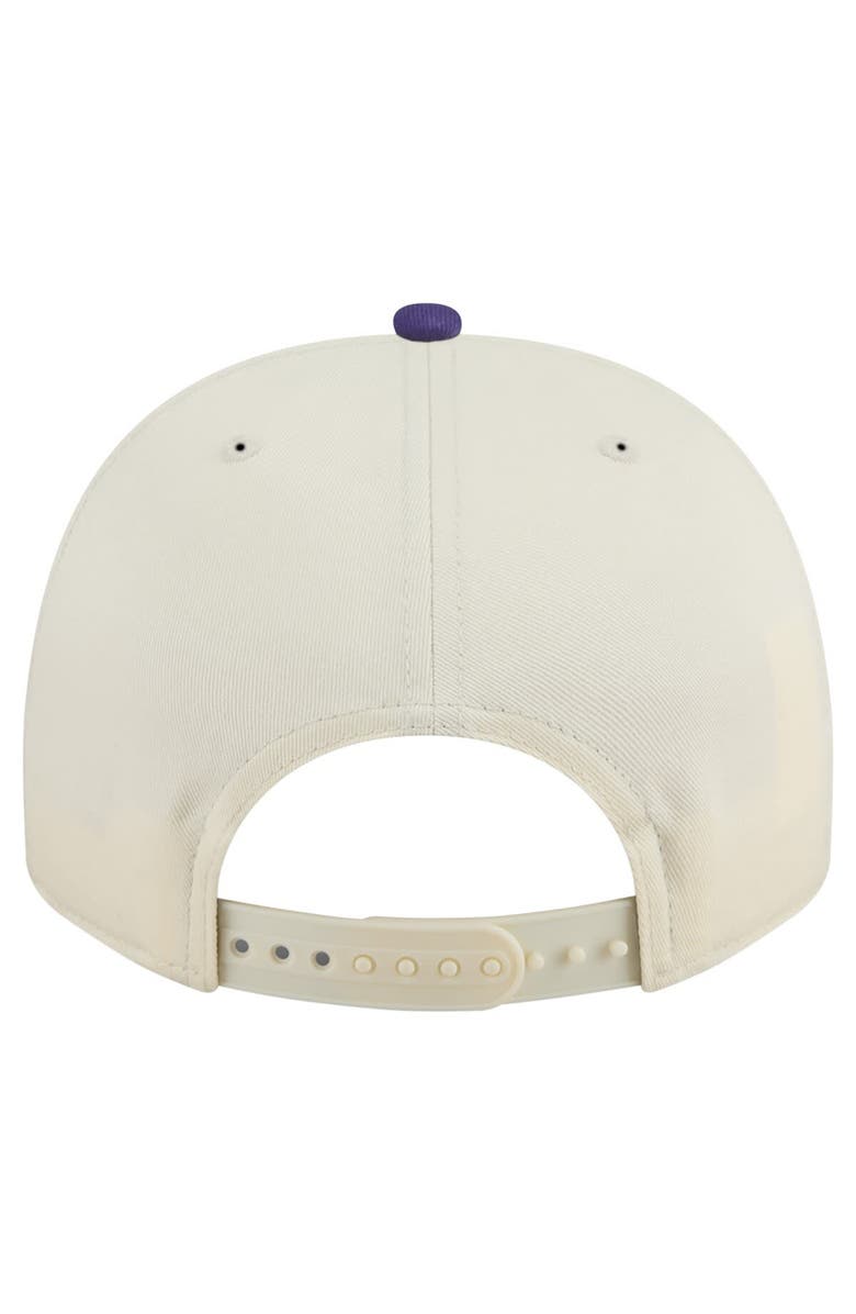 New Era Men's New Era Cream/Purple Washington Huskies Vintage Chainstitch 9FIFTY A-Frame Snapback Hat, Alternate, color, 