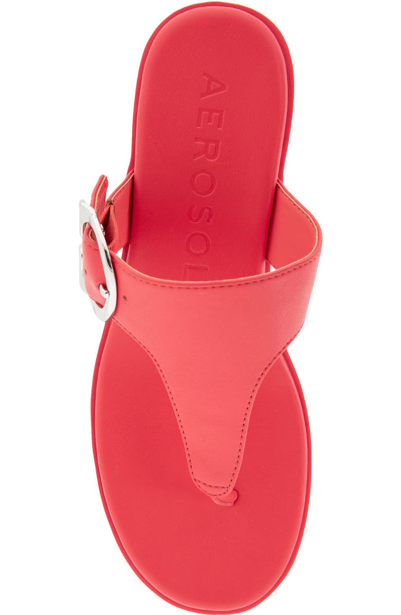 Aerosoles Izola Wedge Sandal, Alternate, color, Coral Faux Leather