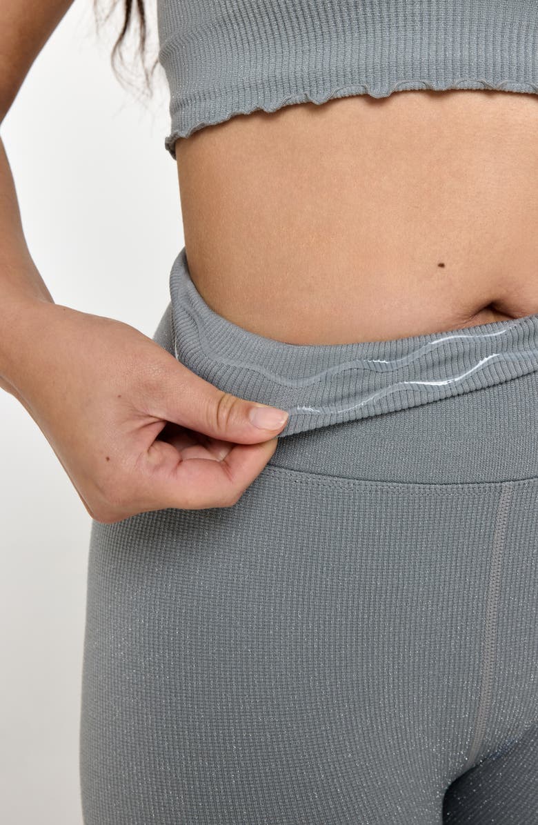 Spiritual Gangster Love Sculpt Shimmer Leggings, Alternate, color, Silver