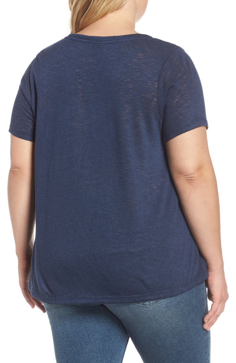 Bobeau Annabel Slub Jersey Swing Top, Alternate, color, 