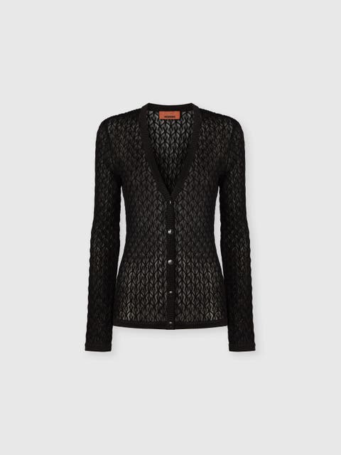 Slim V-neck Cardigan In Lace