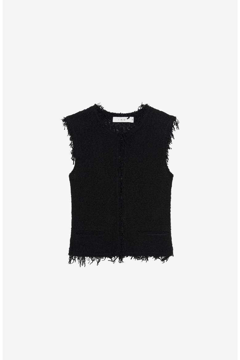 Shanny Tweed Vest, Alternate, color, Black
