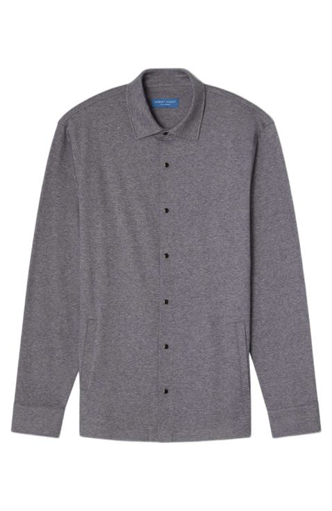Walter Cashmere Blend Snap Front Shirt