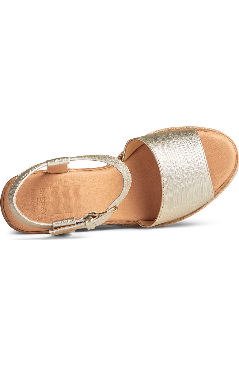 ZZDNU SPERRY TOP-SIDER<sup>®</sup> Sperry Top-Sider Fairwater Plushwave Leather Wedge Sandal, Alternate, color,