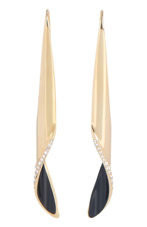 Organic Twist Earrings in Lacquered Brass