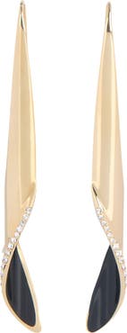 Balmain Organic Twist Earrings in Lacquered Brass