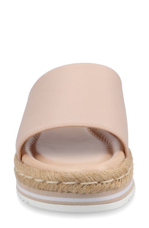 Shop Journee Collection Rosey Wedge Sandal In Blush
