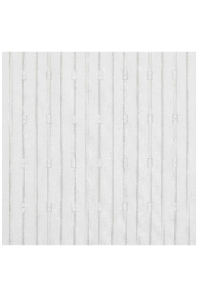 Monogram Stripe Cotton Percale Sheet Set, Alternate, color, ROCKY GREY