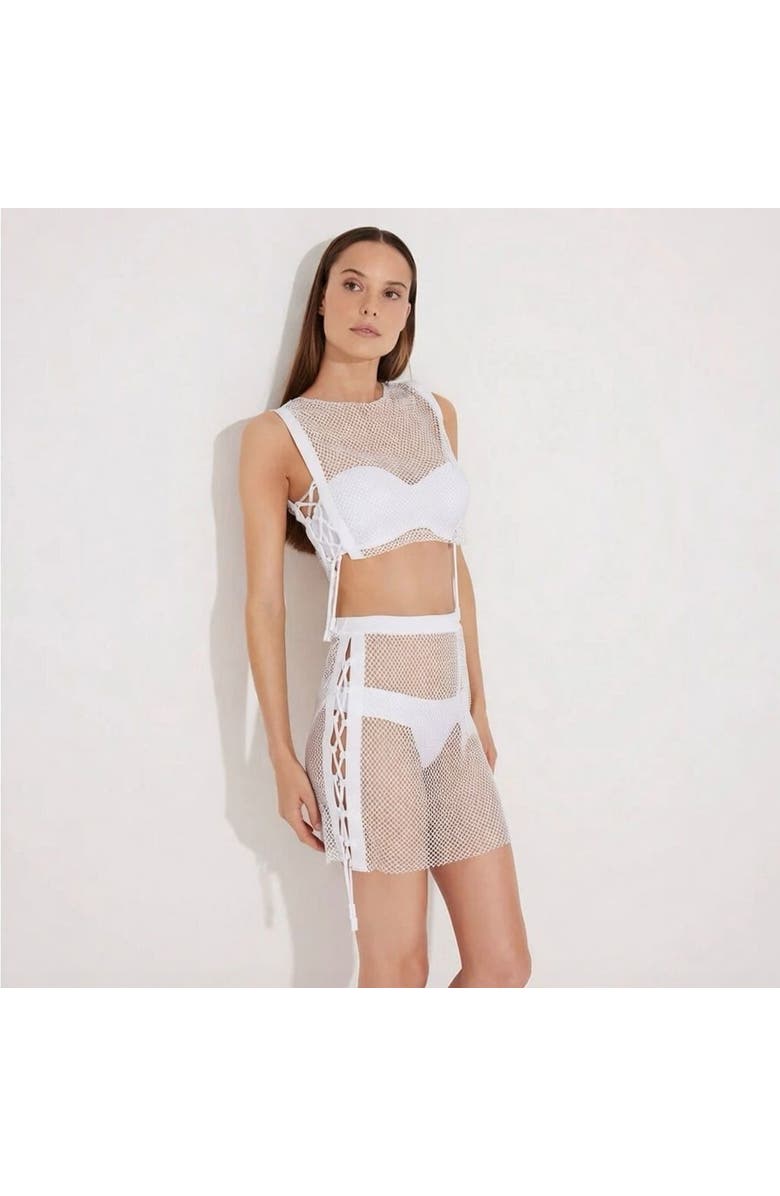 Moeva Alejandra Cover Up Skirt Resortwear, Alternate, color, White