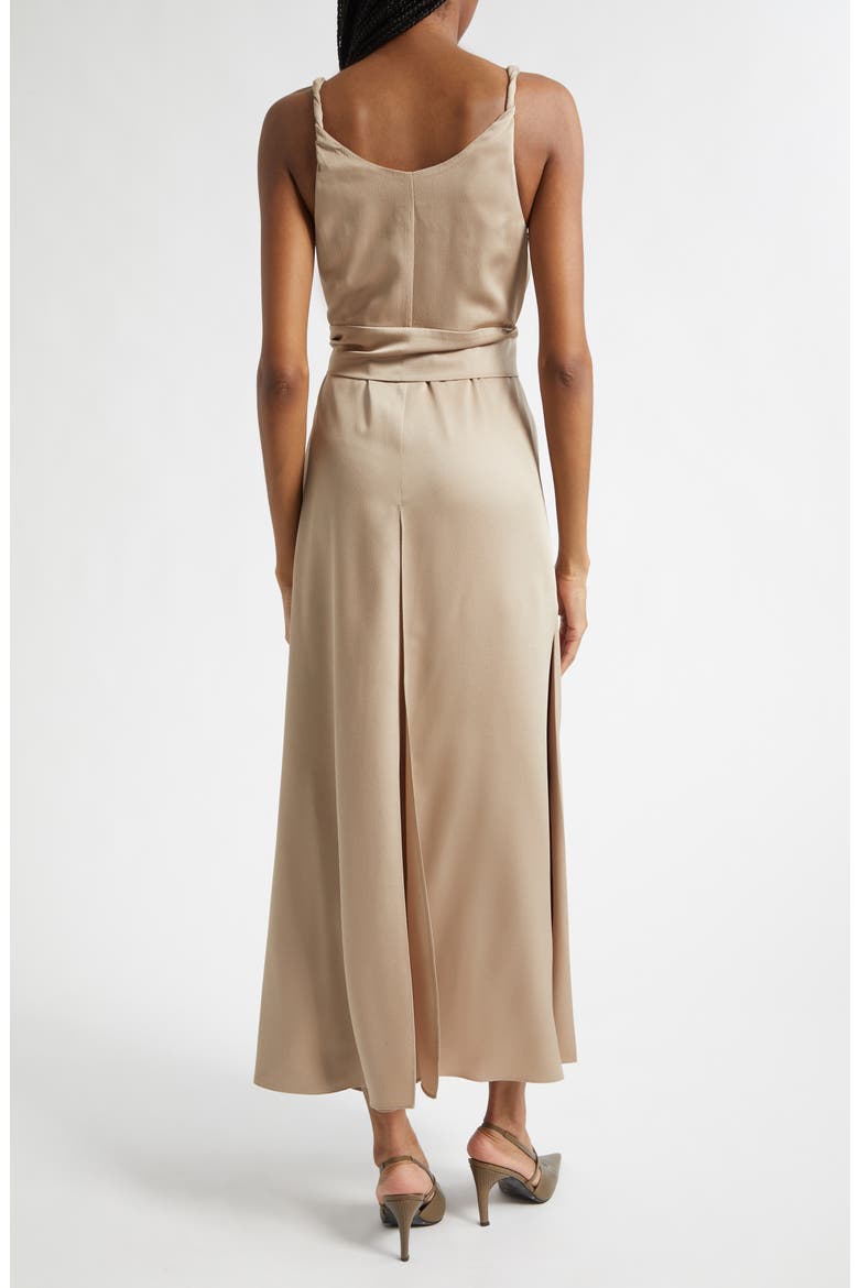 Dune Crepe Midi Dress, Alternate, color, TAN