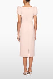 Jenny Packham Vienna Embellished Puff-Sleeve Midi Dress