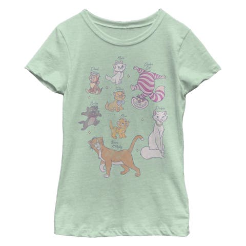 Girl's Disney Adorable Classic Kitties  Graphic T-Shirt