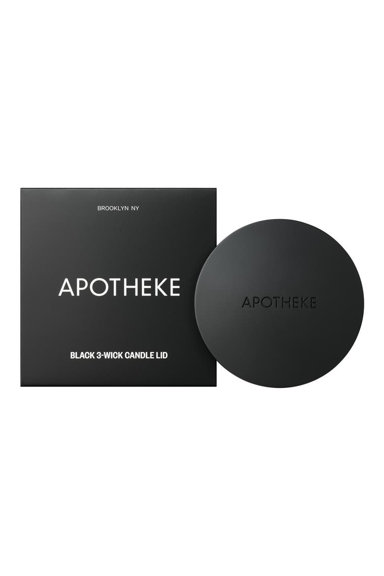 Black Three-Wick Scented Candle Lid, Alternate, color, NO COLOR