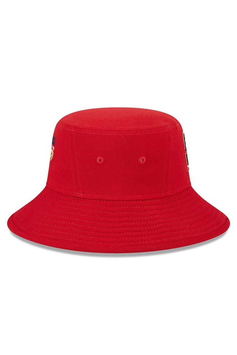 Men's New Era  Red San Francisco Giants 2023 Fourth of July Bucket Hat, Alternate, color, Red
