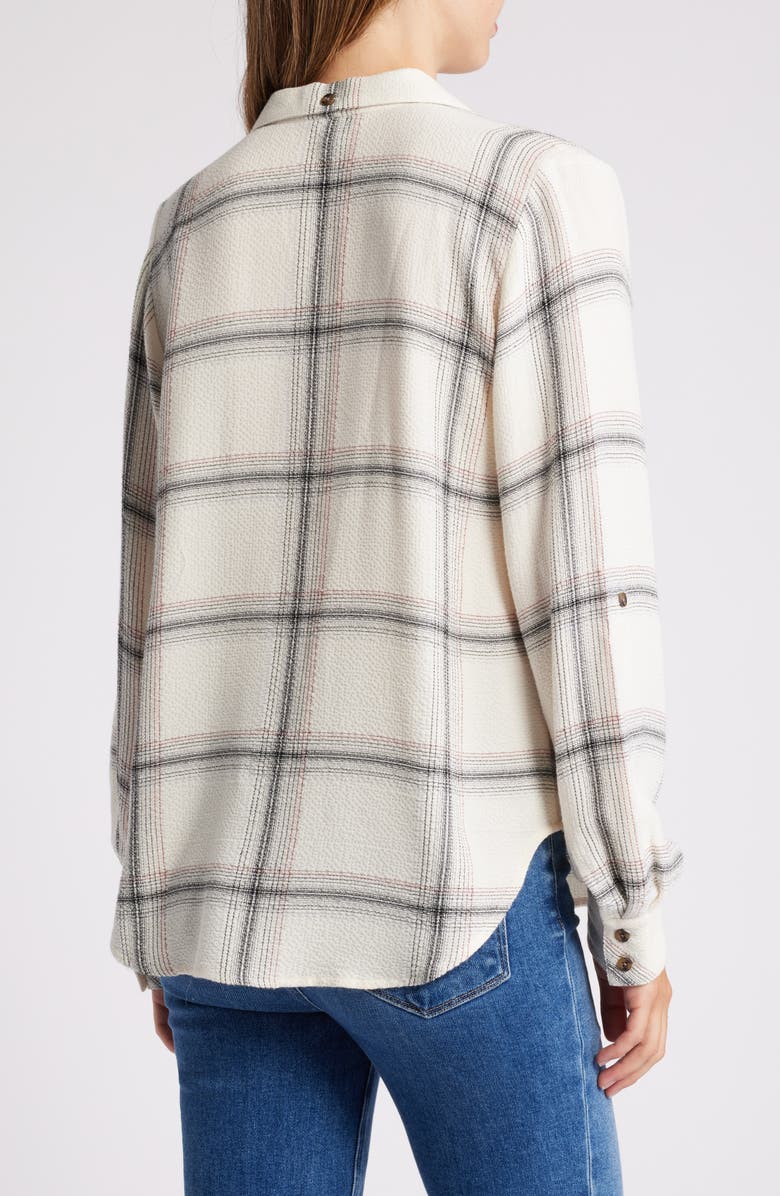 Hatley Lila Plaid Button-Up Shirt, Alternate, color, 