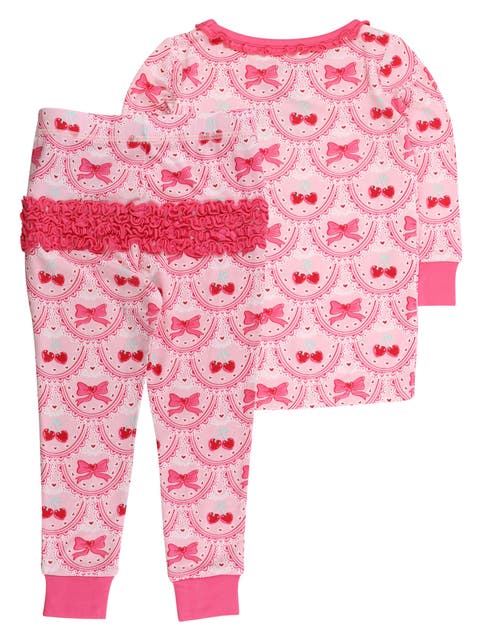 SoftSnooze Ruffle Long Sleeve Pajama Set, Signature Rear Ruffles (Baby)