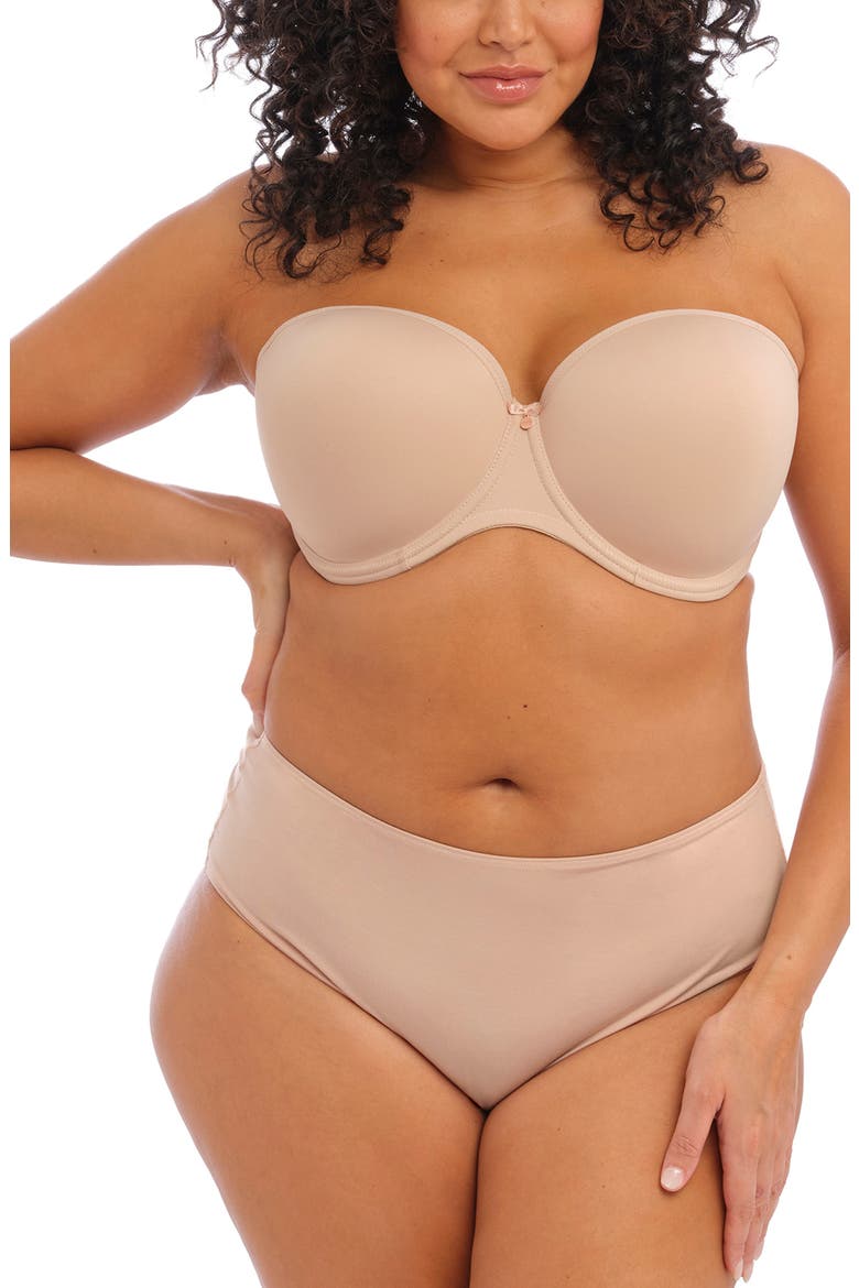 Smooth Full Figure Strapless Underwire Bra, Alternate, color, SAHARA