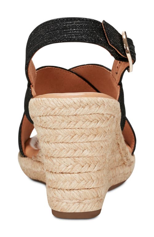 Easy Spirit Women's Ariane Espadrille Wedge Sandals In Black