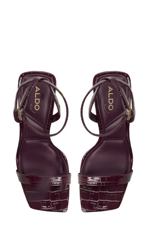 Aldo Azzira Ankle Strap Sandal In Burgundy