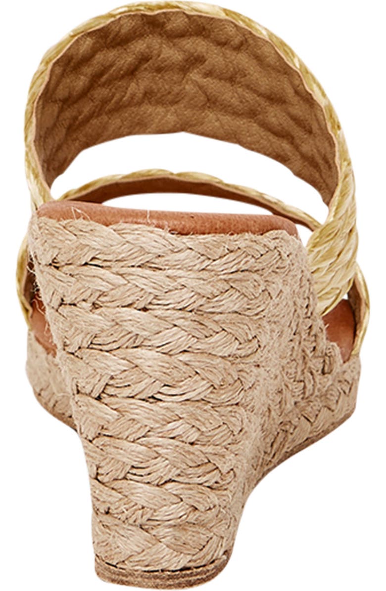 André Assous Nolita Wedge Slide Sandal, Alternate, color, Beige Fabric