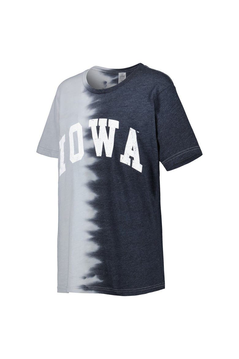 Women's Gameday Couture Black Iowa Hawkeyes Find Your Groove Split-Dye T-Shirt, Alternate, color, Black