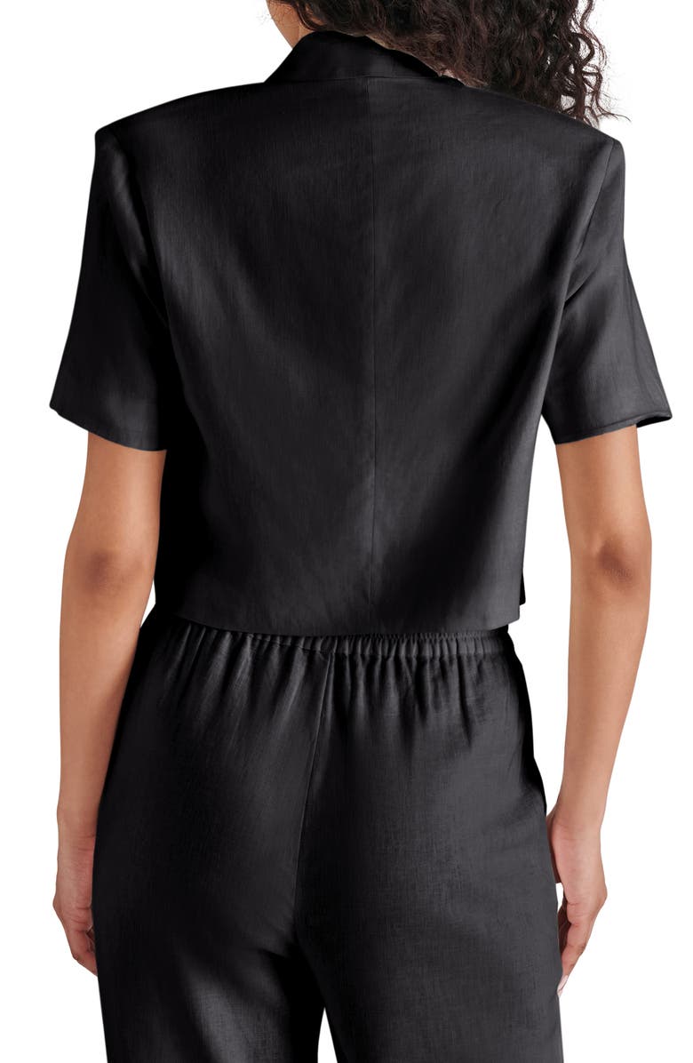 Steve Madden Fayette Linen Blend Crop Blazer, Alternate, color,