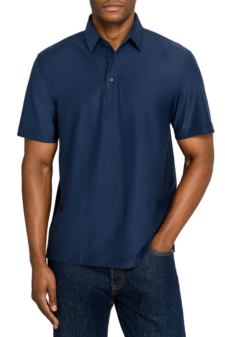 Solid Mapleton Luxe Cross Dyed Polo, Main, color, NAVY