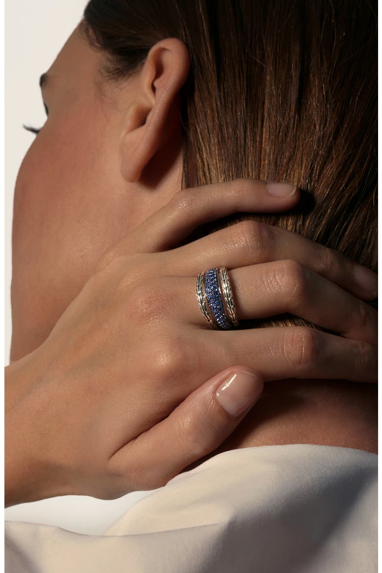 Classic Chain Blue Sapphire Ring, Alternate, color, SILVER/ BLUE SAPPHIRE