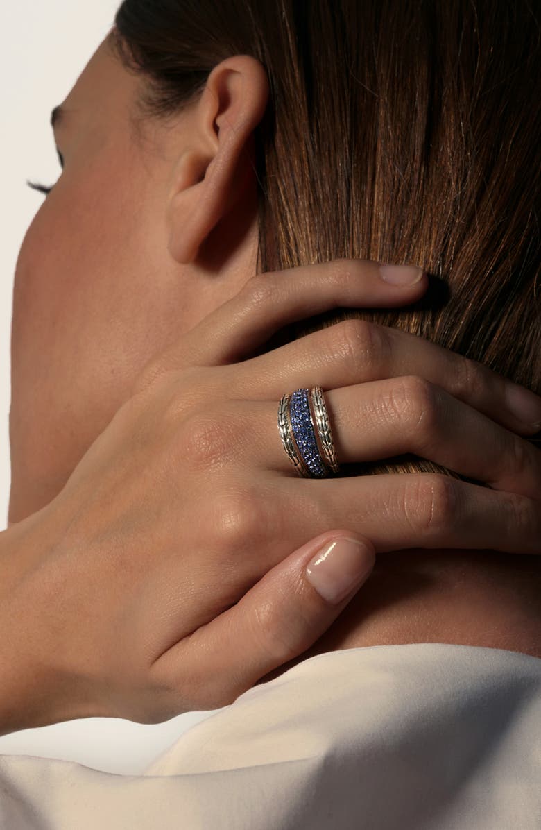 John Hardy Classic Chain Blue Sapphire Ring, Alternate, color, 