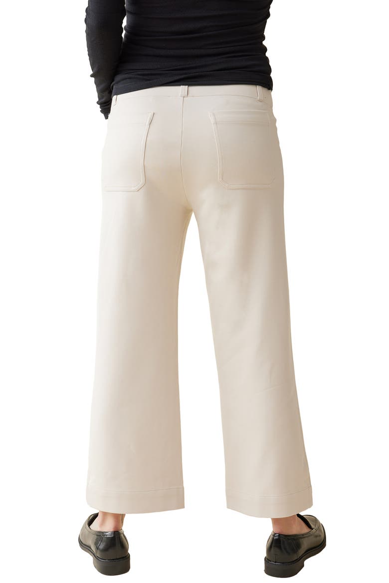 Crop Wide Leg Maternity Pants, Alternate, color, STONE