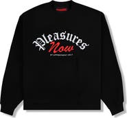 PLEASURES Appointment Fleece Crewneck Sweatshirt