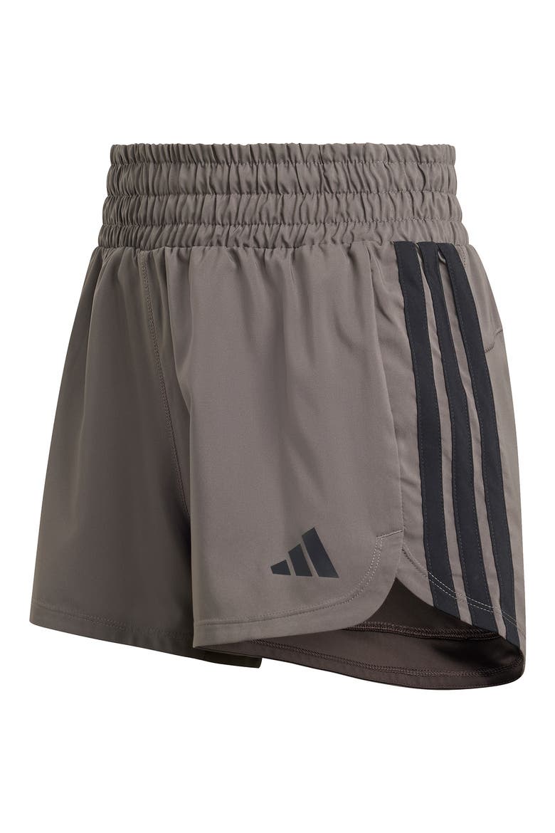 Pacer High Waist Training Shorts, Alternate, color, CHARCOAL/BLACK