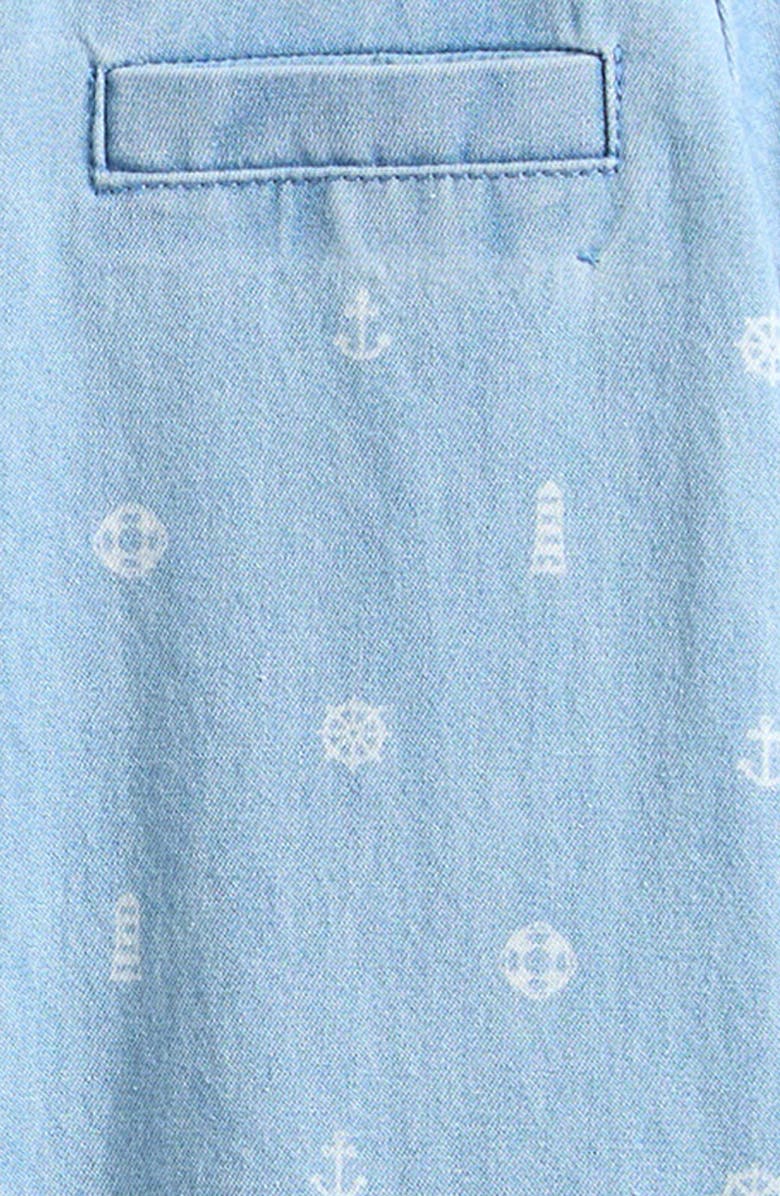 Petit Lem Seaside Chambray Romper, Alternate, color, Light Blue