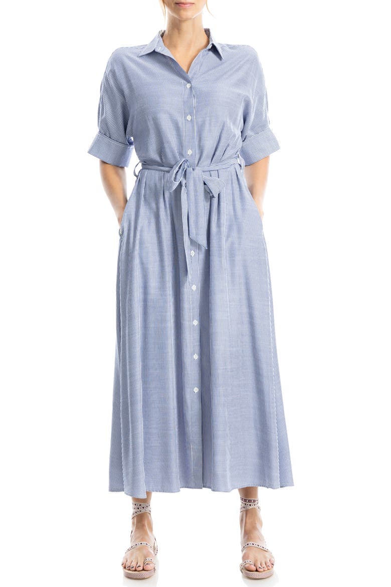 Stripe Short Sleeve Maxi Shirtdress video