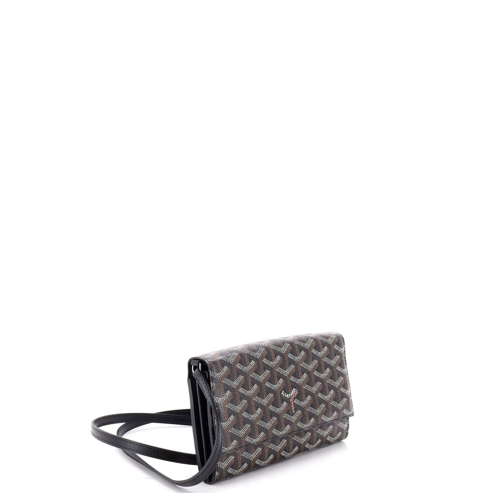 Varenne Continental Wallet with Strap Coated Canvas, Alternate, color, Black