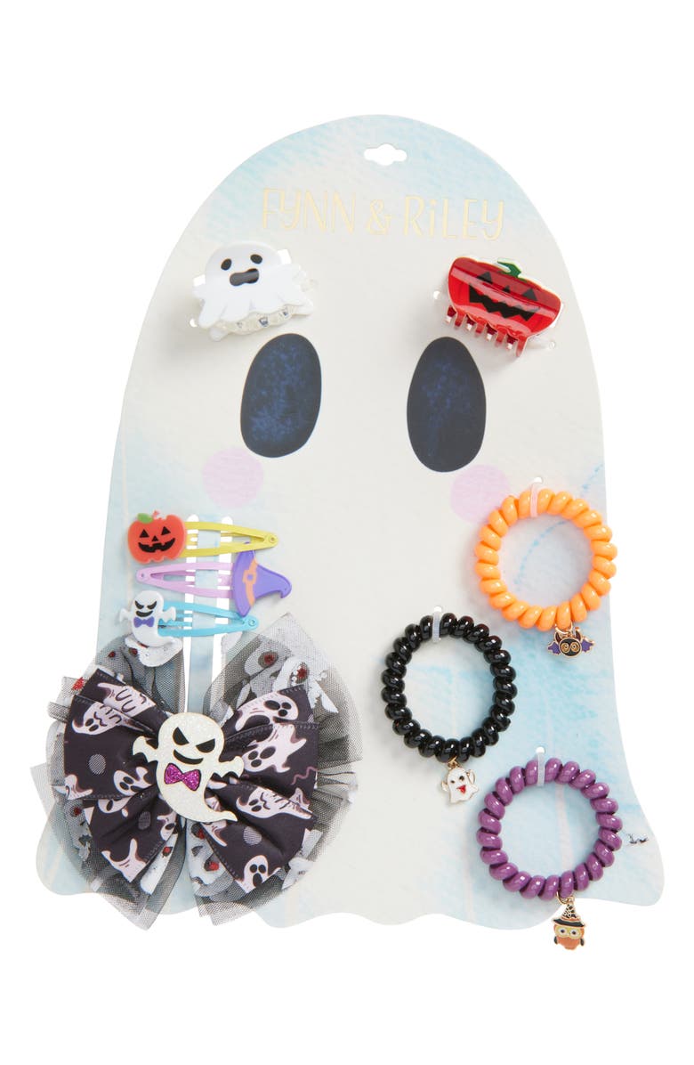 FYNN AND RILEY Kids' Assorted Ghost Halloween Hair Accessory Set, Main, color, Multi