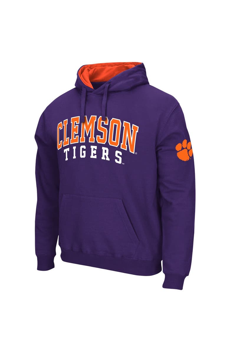 COLOSSEUM Men's Colosseum Purple Clemson Tigers Double Arch Pullover Hoodie, Alternate, color, Purple