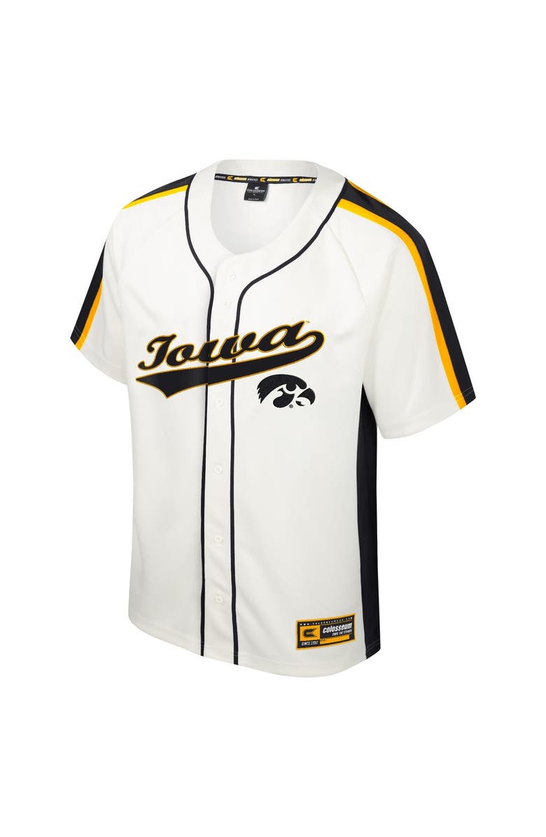 COLOSSEUM Men's Colosseum Cream Iowa Hawkeyes Ruth Button-Up Baseball Jersey, Alternate, color, 
