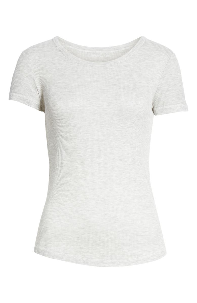 Majestic Filatures Ribbed Crewneck Tee, Alternate, color,