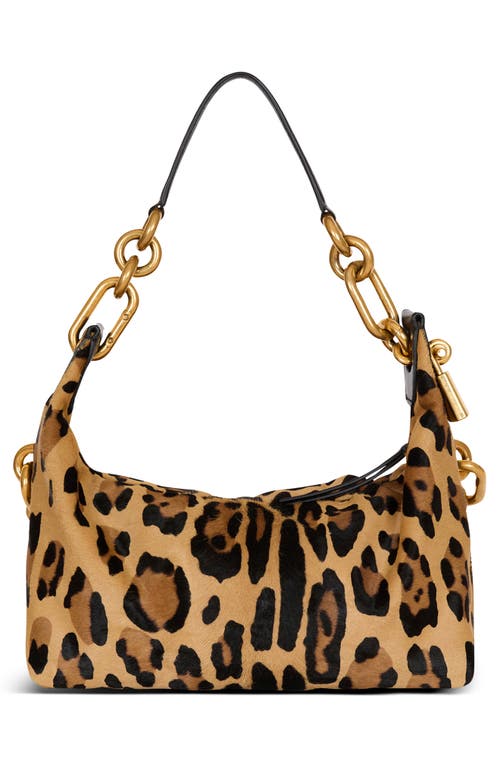 Balmain Medium Sync Genuine Calf Hair Shoulder Bag In Multi
