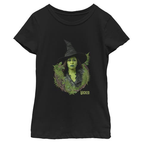 Girl's Wicked For Good Elphaba Forest Portrait  Graphic T-Shirt