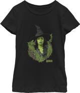 Wicked: For Good Girl's Wicked For Good Elphaba Forest Portrait Graphic T-Shirt