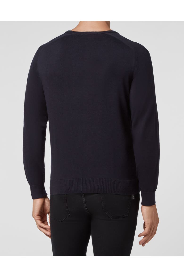 Pullover Round Neck Men, Alternate, color, navy