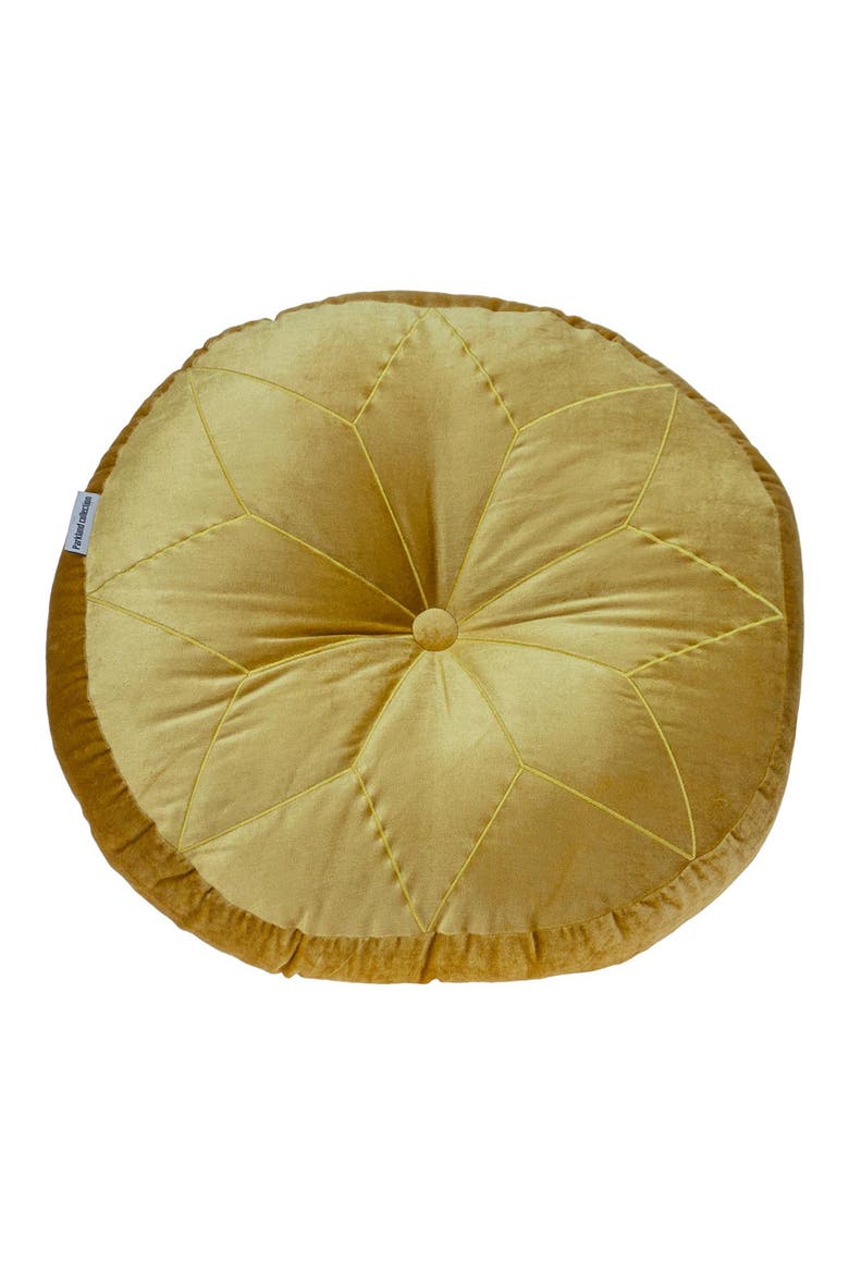 Dorte Transitional Bright Yellow Floor Pillow, Main, color, BRIGHT YELLOW