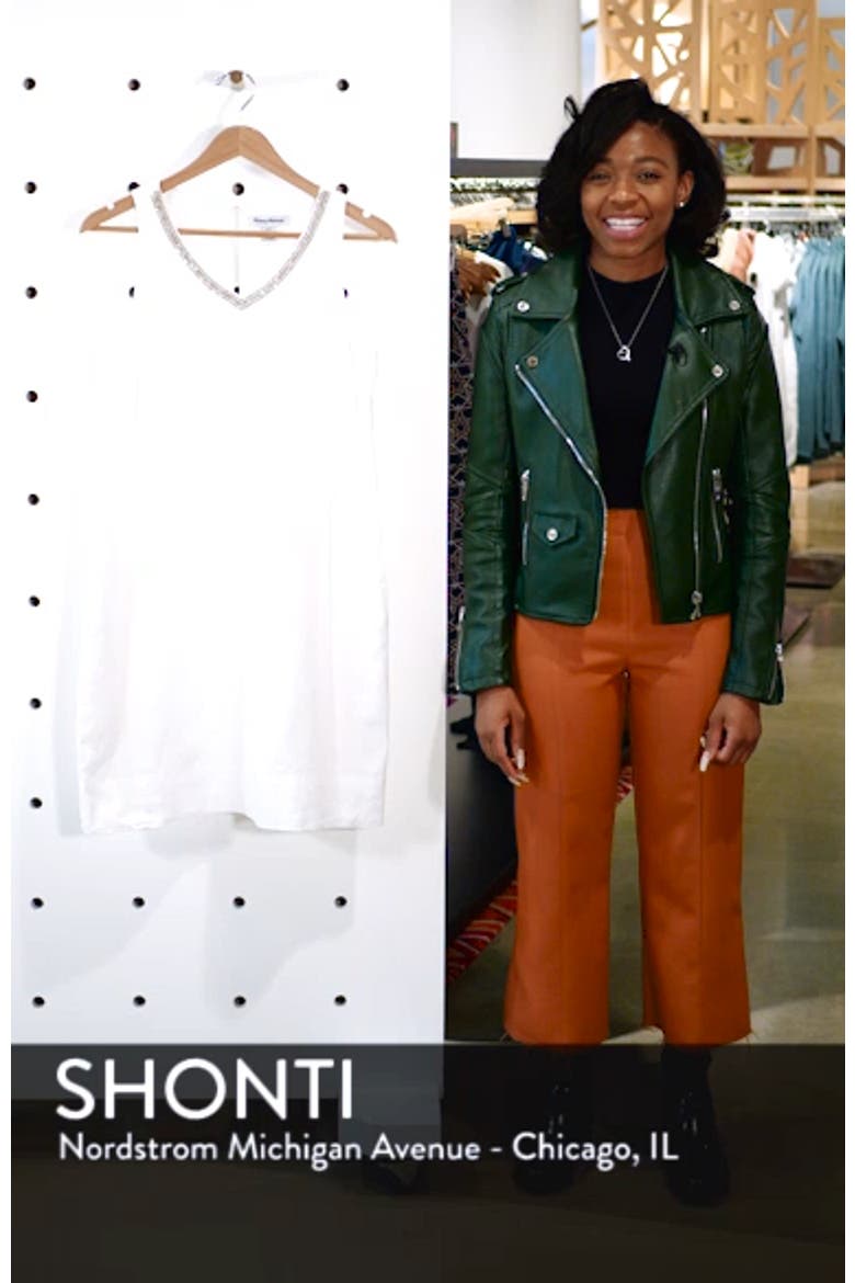 Linen Embellished Shift Dress video