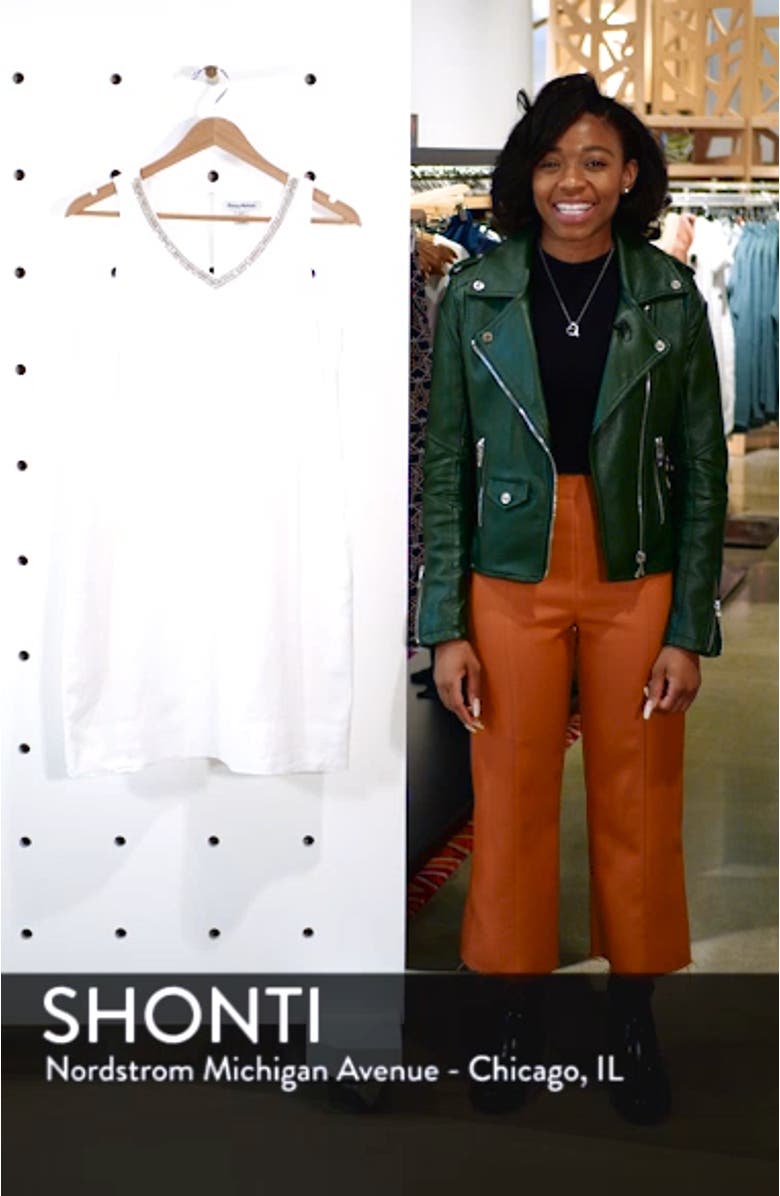 Linen Embellished Shift Dress, sales video thumbnail